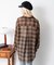 2WAYオフショルシアーチェックシャツ