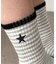 スター刺繍ボーダーソックス
