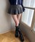 ダブルボタンミニプリーツスカート