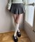 ダブルボタンミニプリーツスカート