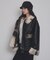 Fファー切替PUブルゾン
