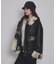 Fファー切替PUブルゾン