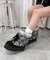 厚底ファーレースアップムートンタッチブーツ