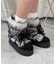 厚底ファーレースアップムートンタッチブーツ