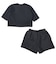 [ベビー]ノーカラージャケットキュロットセットアップ　ネイビー