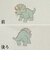 [キッズ]お着替え応援タンクトップ2枚組　恐竜　グリーン