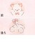 [ベビー]お着替え応援　半袖　丸首シャツ2枚組　ねこ　ピンク