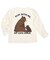 [キッズ]長袖Tシャツ　バックプリント　オフホワイト