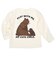 [キッズ]長袖Tシャツ　バックプリント　オフホワイト