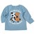 [ベビー]長袖Tシャツ　バックプリント　サックス