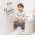 ベビーレーベル スタンド型補助便座 グレー