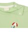 [ベビー]半袖Tシャツ　部分刺しゅう　グリーン