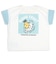 [ベビー]半袖Tシャツ　バックプリント　サックス