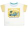 [キッズ]半袖Tシャツ　バックプリント　イエロー