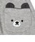 [ベビー]7分丈パンツ　アニマルポケット　グレー