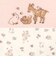 [ベビー]ふわふわコットン半袖丸首シャツ　2枚組　アニマル　ピンク