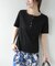 ヘンリーネックランダムリブTシャツ