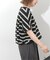 《一部WEB限定追加2》フレンチスリーブボーダーTシャツ