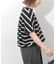《一部WEB限定追加2》フレンチスリーブボーダーTシャツ