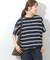 《一部WEB限定追加2》フレンチスリーブボーダーTシャツ