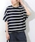 《一部WEB限定追加2》フレンチスリーブボーダーTシャツ