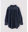 【crinkle crinkle crinkle】 indigo frill collar shirts