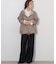 レースハーフジッププルオーバー