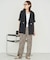 レオパードプリントサテンイージーパンツ