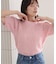 柄編みハーフスリーブニット