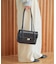 SLOBE レザーフラップショルダーバッグ
