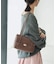 SLOBE レザーフラップショルダーバッグ