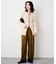 ワイドリブ襟付きニット