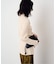 ワイドリブ襟付きニット
