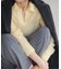 シアーモヘヤ混襟付きニット