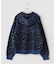 WOKE EDGE / ウォークエッジ Leopard Mohair Zip Knit