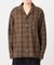 PLAIDパターンオープンカラーシャツ