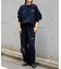 追加4ロゴ刺繍スウェットライククルーネックニットプルオーバー