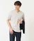 【接触冷感/UVカット/毛玉になりにくい】シルケットスムースVネックカットソー
