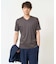 【接触冷感/UVカット/毛玉になりにくい】シルケットスムースVネックカットソー