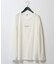 【コットン100％】ミニロゴプリントロングTシャツ　セミワイドシルエット
