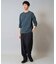 【コットン100％】ミニロゴプリントロングTシャツ　セミワイドシルエット