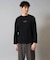 【コットン100％】ミニロゴプリントロングTシャツ　セミワイドシルエット