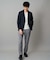 【ジャケット映え】針抜きジャカードＶネックＴシャツ【洗濯機で洗える/毛玉になりにくい】通勤/ビジネス/ジャケット〈ON/OFF SERIES〉