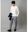 【ジャケット映え】針抜きジャカードＶネックＴシャツ【洗濯機で洗える/毛玉になりにくい】通勤/ビジネス/ジャケット〈ON/OFF SERIES〉