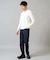 【ジャケット映え】針抜きジャカードＶネックＴシャツ【洗濯機で洗える/毛玉になりにくい】通勤/ビジネス/ジャケット〈ON/OFF SERIES〉