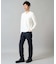 【ジャケット映え】針抜きジャカードＶネックＴシャツ【洗濯機で洗える/毛玉になりにくい】通勤/ビジネス/ジャケット〈ON/OFF SERIES〉