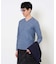 【ジャケット映え】針抜きジャカードＶネックＴシャツ【洗濯機で洗える/毛玉になりにくい】通勤/ビジネス/ジャケット〈ON/OFF SERIES〉