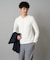 【ジャケット映え】針抜きジャカードＶネックＴシャツ【洗濯機で洗える/毛玉になりにくい】通勤/ビジネス/ジャケット〈ON/OFF SERIES〉