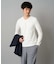 【ジャケット映え】針抜きジャカードＶネックＴシャツ【洗濯機で洗える/毛玉になりにくい】通勤/ビジネス/ジャケット〈ON/OFF SERIES〉