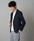 【ジャケット映え】針抜きジャカードＶネックＴシャツ【洗濯機で洗える/毛玉になりにくい】通勤/ビジネス/ジャケット〈ON/OFF SERIES〉
